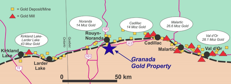 granada gold property on map